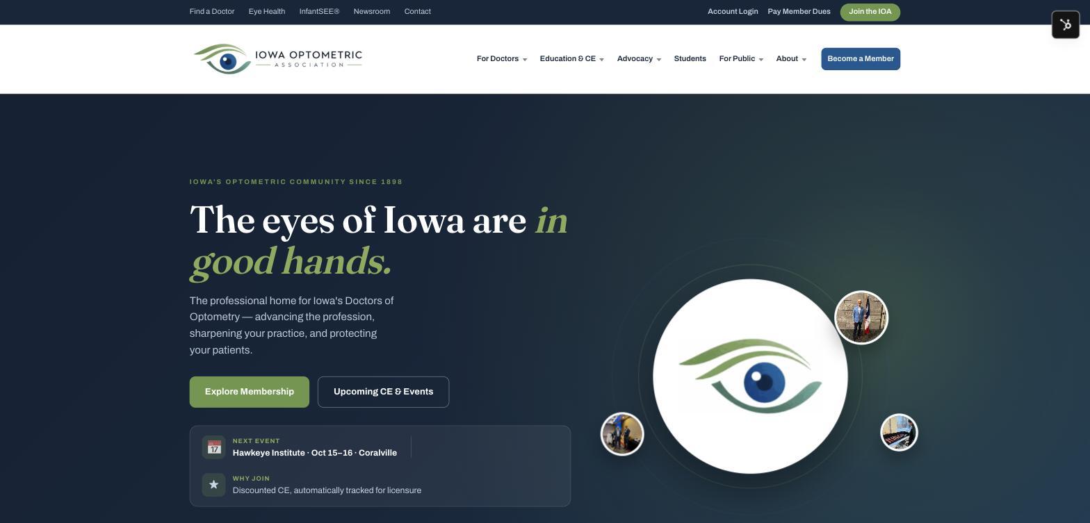 The new IOA homepage